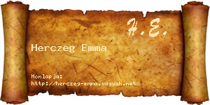 Herczeg Emma névjegykártya